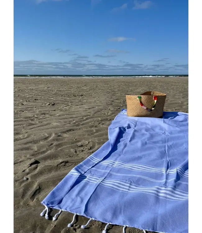 hamamdoek XL lavendelblauw 210x100cm