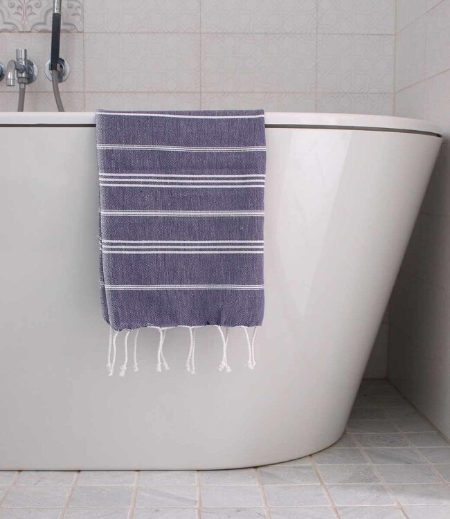 hamam handdoek donkerpaars 100x50cm