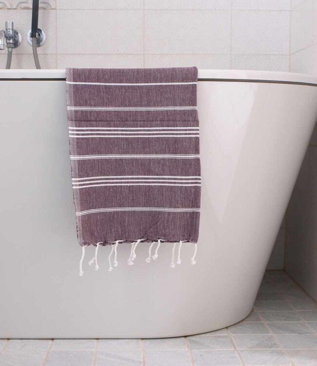 hamam handdoek aubergine 100x50cm