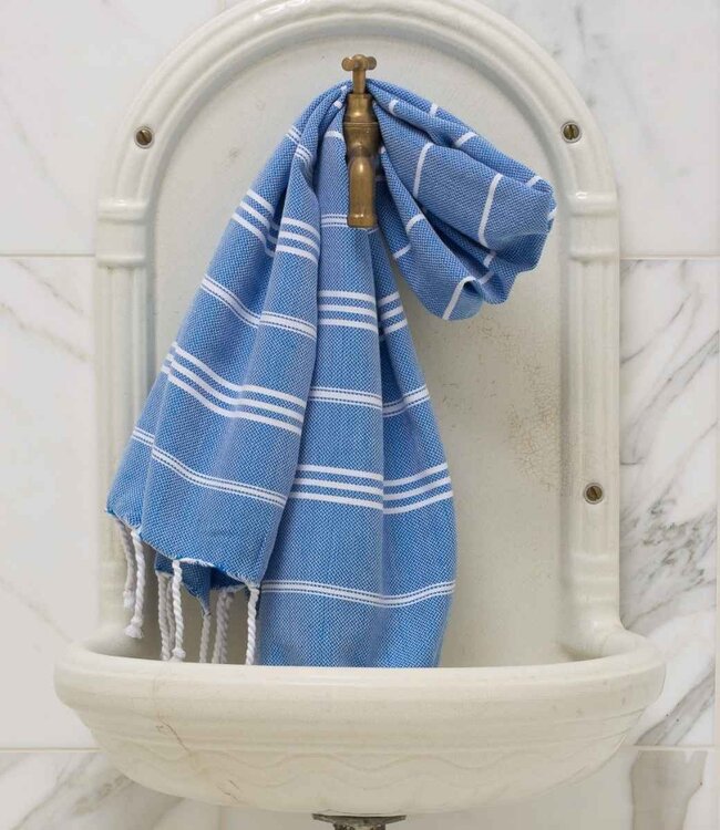 hamam handdoek mediteraanblauw 100x50cm