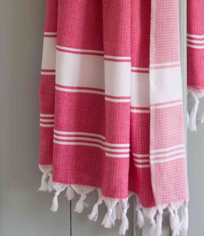 hamamdoek Honingraat robijnrood 170x100cm