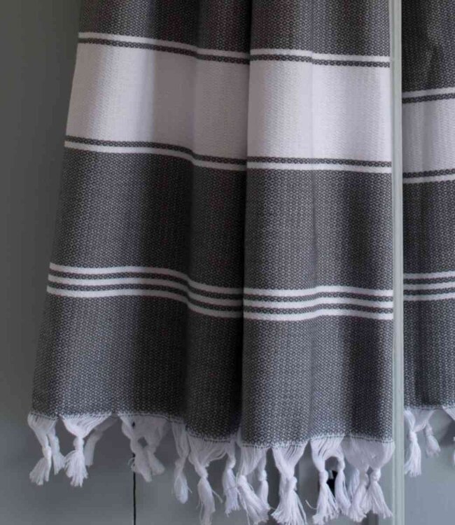 hamamdoek Honingraat donkergrijs 170x100cm