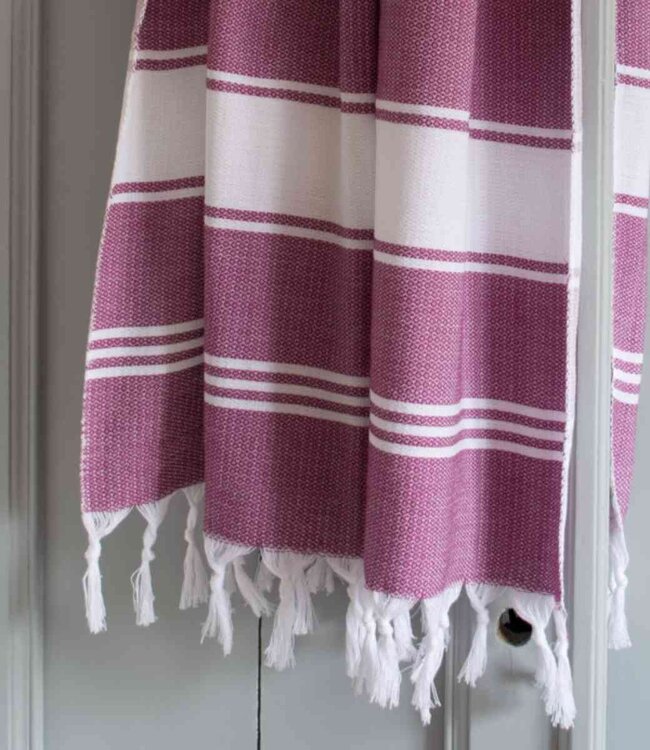 hamamdoek Honingraat framboos 170x100cm