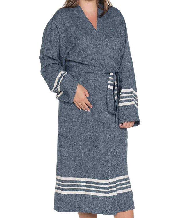 hamam badjas Krem Sultan navy