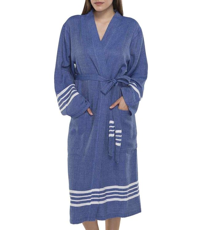 hamam badjas Krem Sultan royal blue