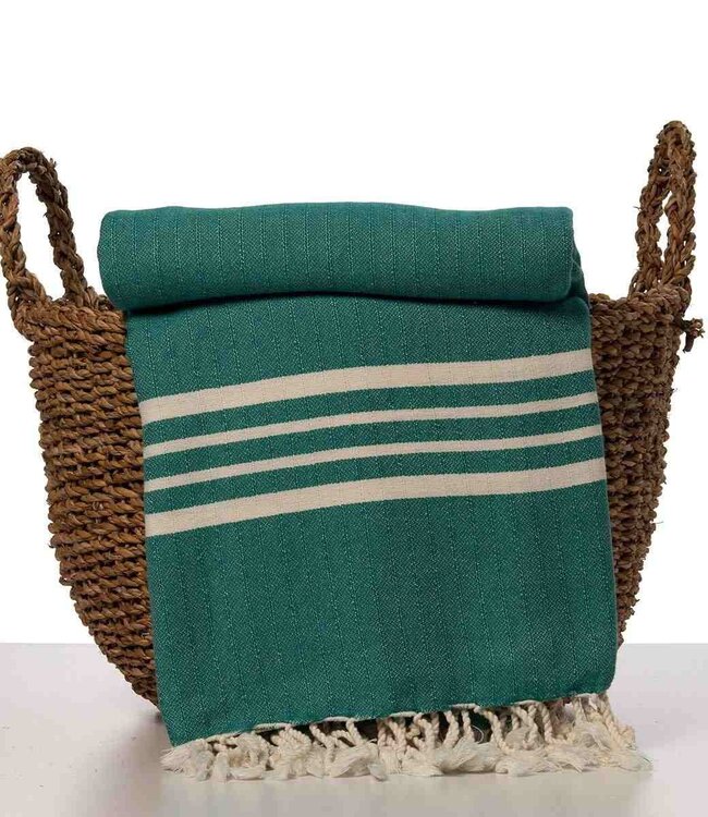 hamamdoek Krem Sultan XXL petrol 220x170cm