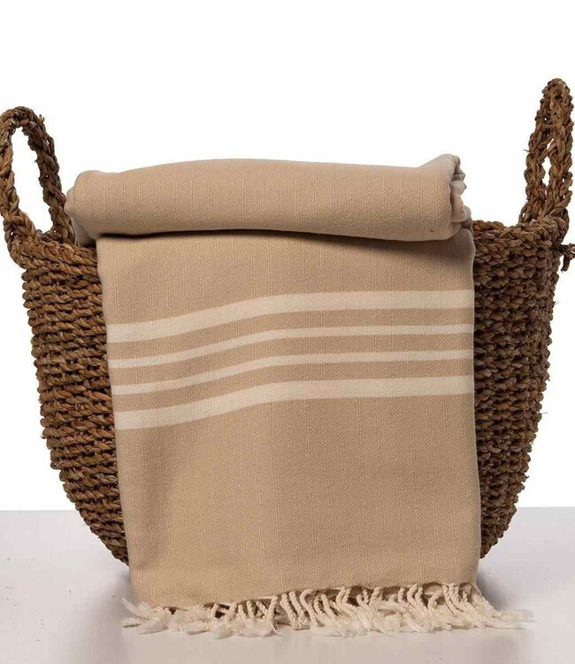 hamamdoek Krem Sultan XXL beige 220x170cm