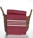 Lalay hamamdoek Krem Sultan XXL bordeaux