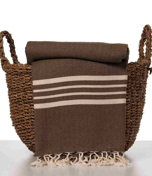 hamamdoek Krem Sultan XXL khaki 220x170cm