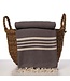 hamamdoek Krem Sultan XXL dark grey 220x170cm
