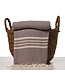 hamamdoek Krem Sultan XXL light grey 220x170cm