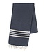 hamamdoek Krem Sultan navy 180x100cm