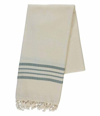 Lalay hamamdoek Krem Sultan natural almond green