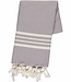 Lalay gastendoek Krem Sultan light grey