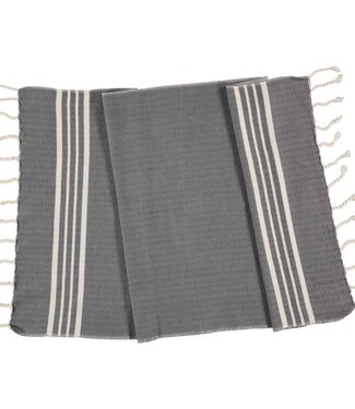 Lalay gastendoek Krem Sultan dark grey