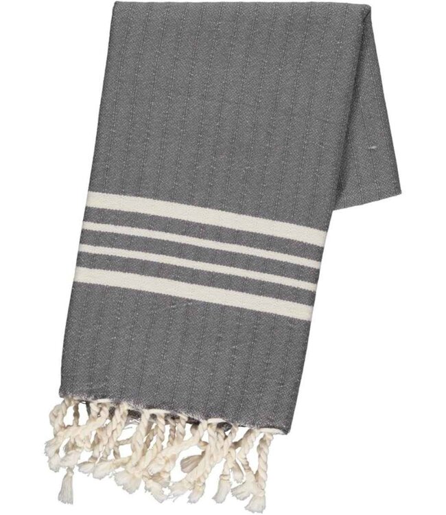 gastendoek Krem Sultan dark grey 30x50cm