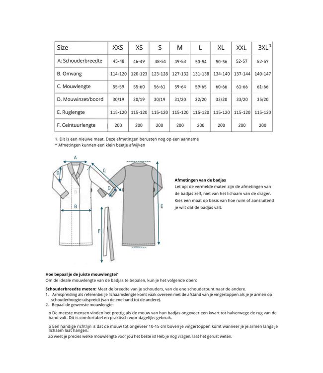 gevoerde hamam badjas Krem Sultan natural black