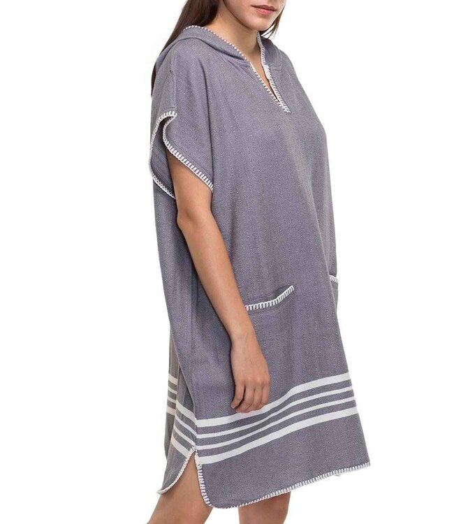 strandponcho Sultan dark grey