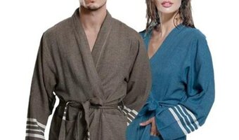 Badjas met kap in fluwelen badstof 450 g/m2, trizie La Redoute Interieurs La Red