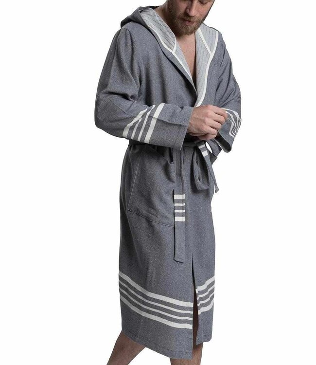 hamam badjas Sun heren dark grey