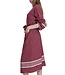 hamam badjas Krem Sultan bordeaux met farmer stitch