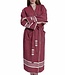 hamam badjas Krem Sultan bordeaux met farmer stitch
