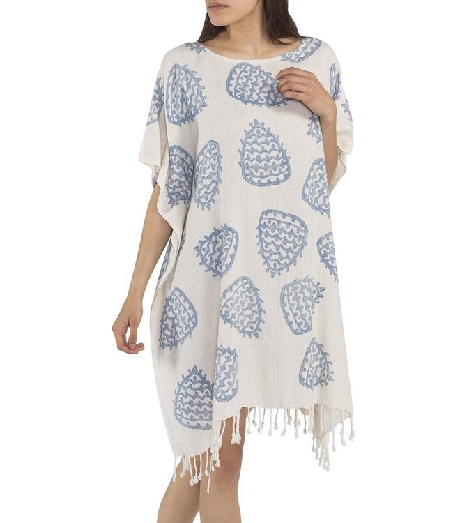 Boho strandtuniek air blue