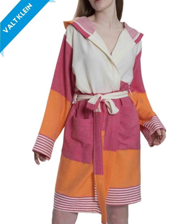 Lalay korte badjas dames Sun multi color - fuchsia orange