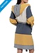 korte badjas dames Sun multi color - navy yellow