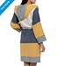 korte badjas dames Sun multi color - navy yellow