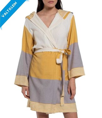 Lalay korte badjas dames Sun multi color - yellow taupe
