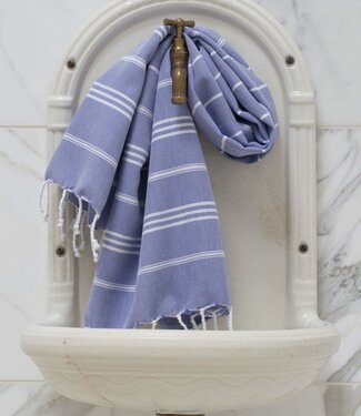 Ottomania hamam handdoek korenbloemblauw