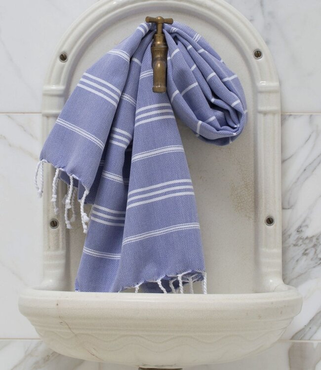 hamam handdoek korenbloemblauw 100x50cm