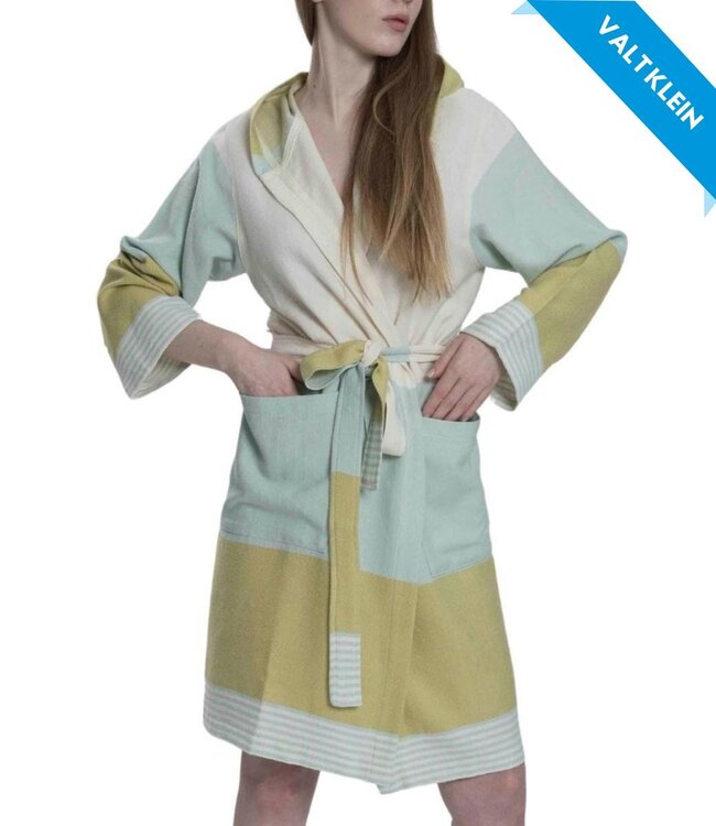 korte badjas dames Sun multi color - mint green