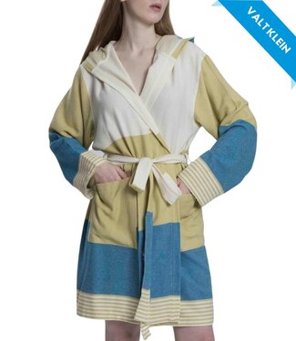 Lalay korte badjas dames Sun multi color - green petrol blue