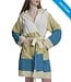 korte badjas dames Sun multi color - green petrol blue