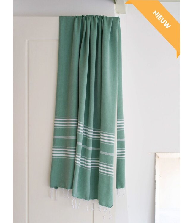 hamamdoek XL smaragdgroen 210x100cm