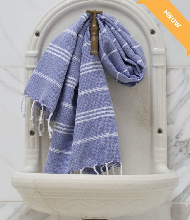 hamam handdoek korenbloemblauw 100x50cm