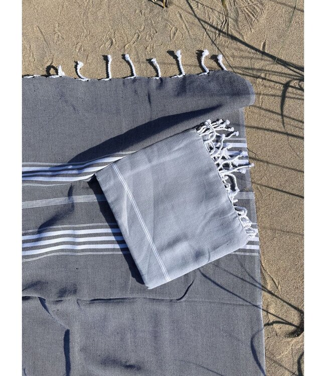 hamamdoek XL zwart 210x100cm