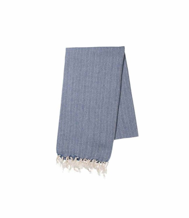 hamamdoek ZigZag navy 220x170cm