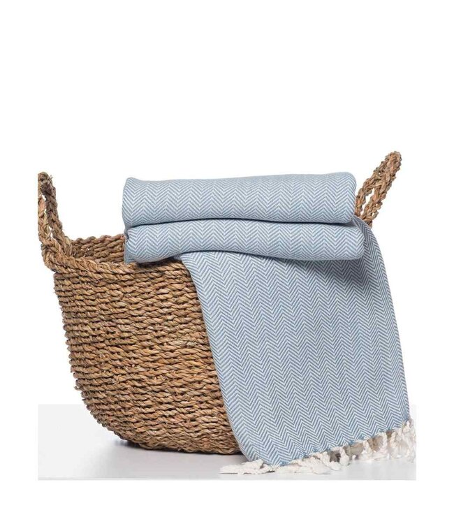 hamamdoek ZigZag air blue 220x170cm