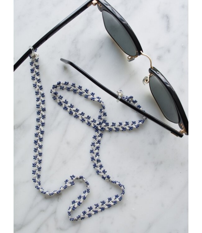 Zonnebril koord - handgemaakt - Twigs lichtgrijs