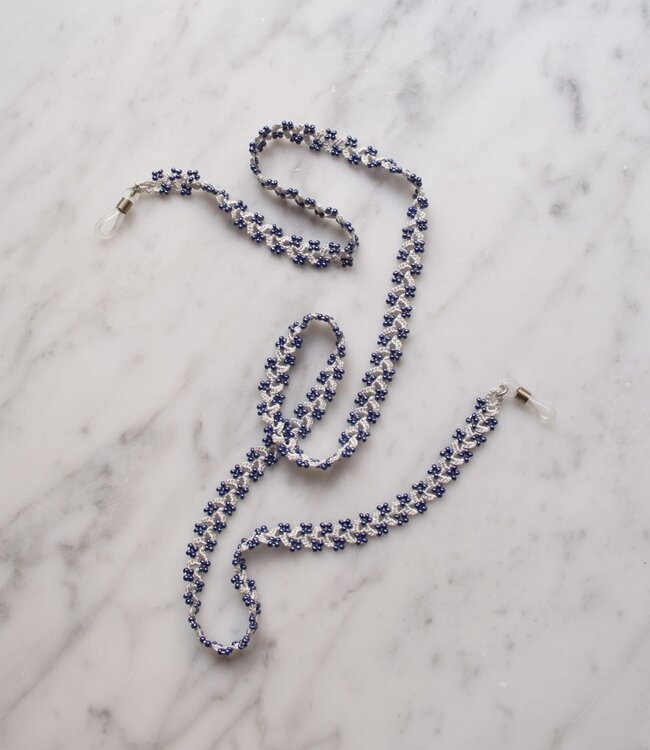 Zonnebril koord - handgemaakt - Twigs lichtgrijs