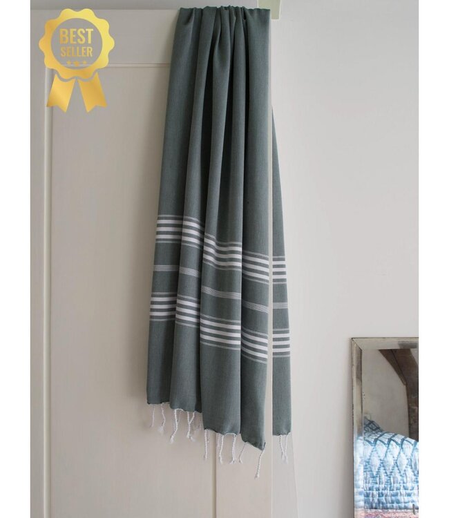 hamamdoek XL dennengroen 210x100cm