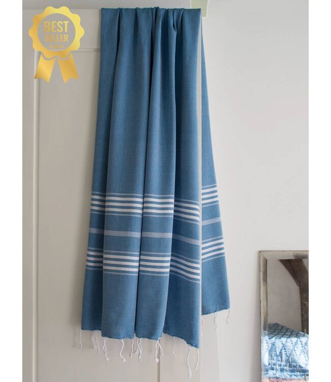 hamamdoek XL oceaanblauw 210x100cm