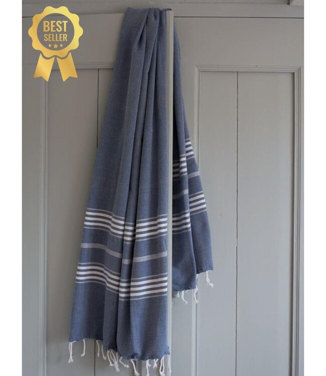 hamamdoek XL marineblauw 210x100cm