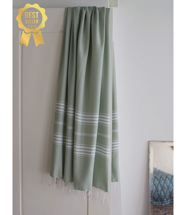 Ottomania hamamdoek XL salie 210x100cm