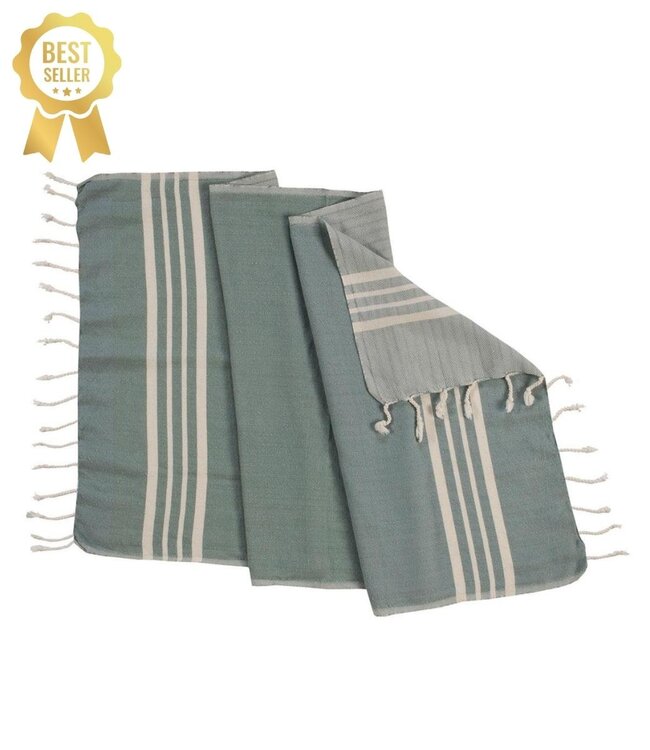 kleine hamamdoek Krem Sultan almond green 100x50cm