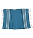 Lalay kleine hamamdoek Krem Sultan petrol  blue