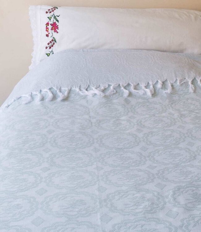 zomersprei Bloem zeegroen 230x170cm